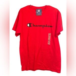 Champion Men's Bold Red Short Sleeve Tee Size Medium